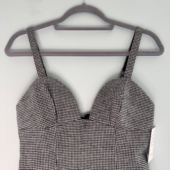 For Love & Lemons Bianca Houndstooth Mini Dress NWT - Picture 3 of 9